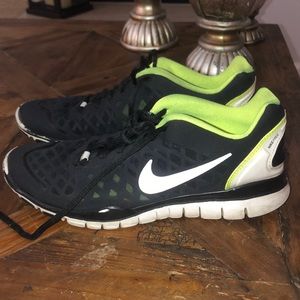 Black and Neon Nike Frees